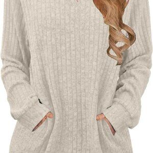 Sweters for Women Dressy Casual Long Sleeve Shirts Crewneck Fall Outfits with Po